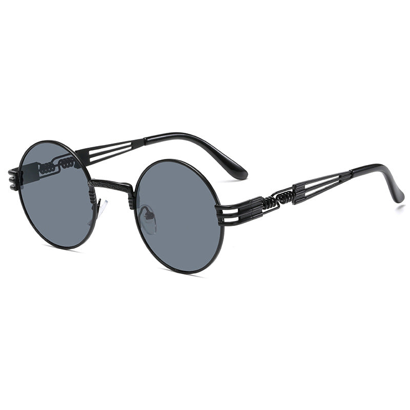Women's Retro-Inspired Round Sunglasses with Unique Metal Frame Stornfield