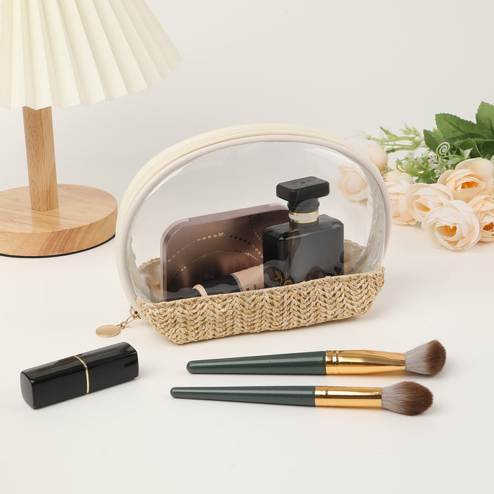 Transparent cosmetic bag with colorful bottom Stornfield