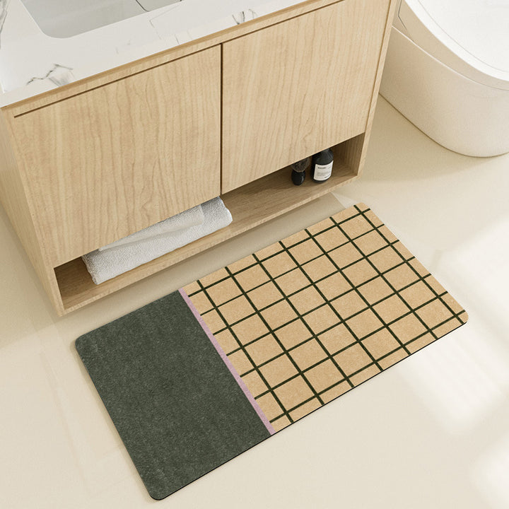 Stylish Geometric Pattern Bath Mat Stornfield