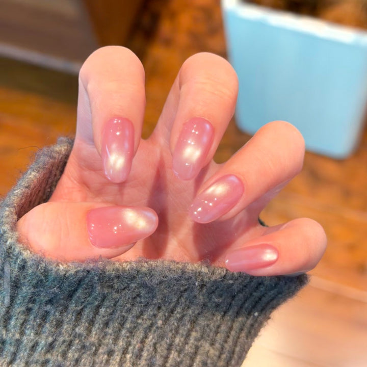 Premium Glossy Square Press-On Nail Extensions