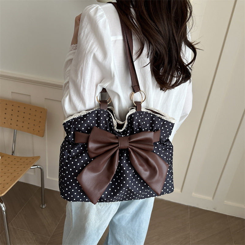 WoCharming Polka Dot Bow Tote Bag Stornfield