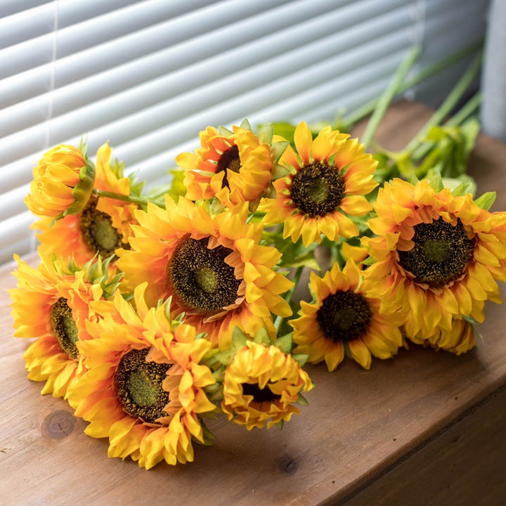 Lifelike Sunflower Floral Stem