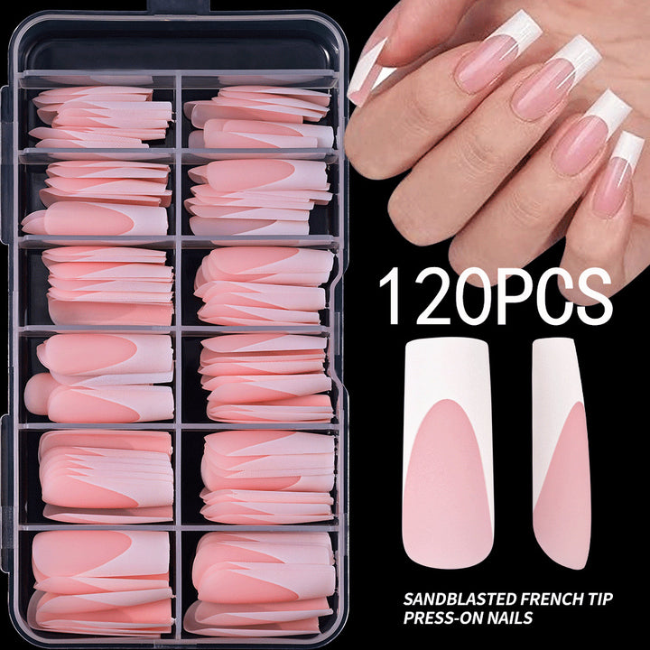 Premium French Tip Press-On Nail Kit Stornfield