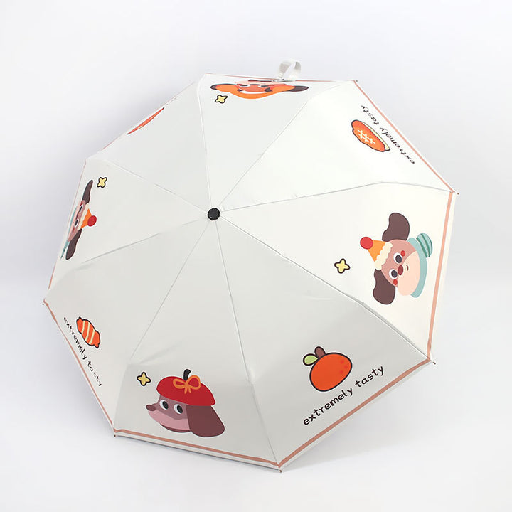 Women's Folding Umbrella with Cute Animal Design Stornfield