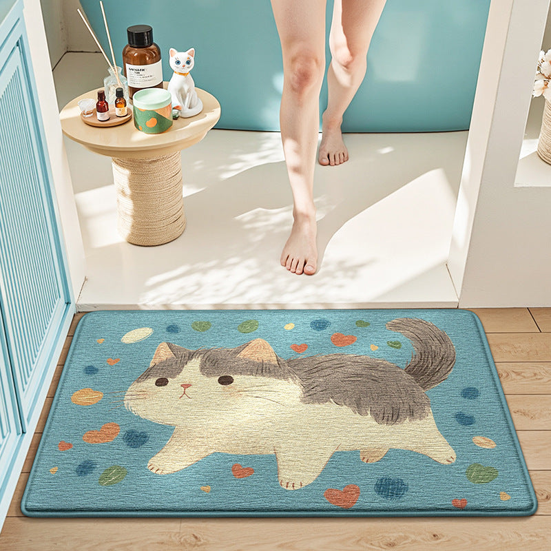 Cute Bunny-Themed Bath Mat