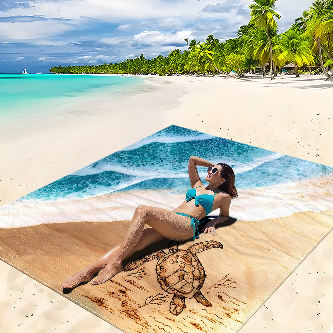 Mandala Design Beach Mat Stornfield
