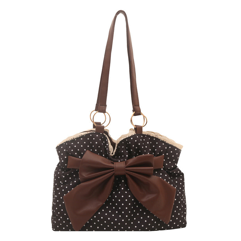 WoCharming Polka Dot Bow Tote Bag Stornfield