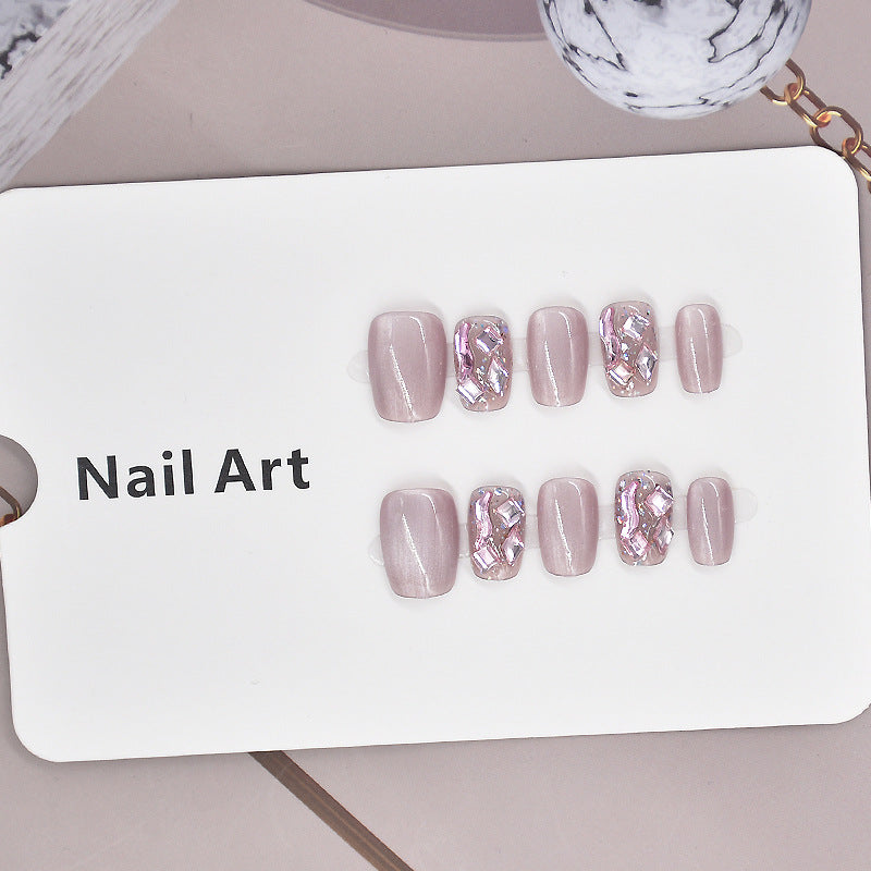 Elegant Glitter-Decorated Press-On Nail Set Stornfield