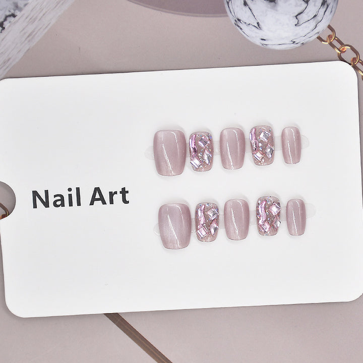 Elegant Glitter-Decorated Press-On Nail Set Stornfield