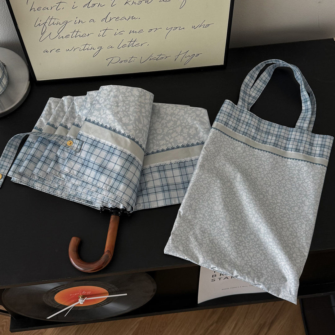 Women's tote bag with integrated folding umbrella Stornfield