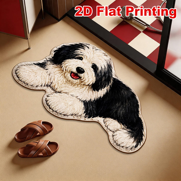 Decorative Dog Print Area Rug