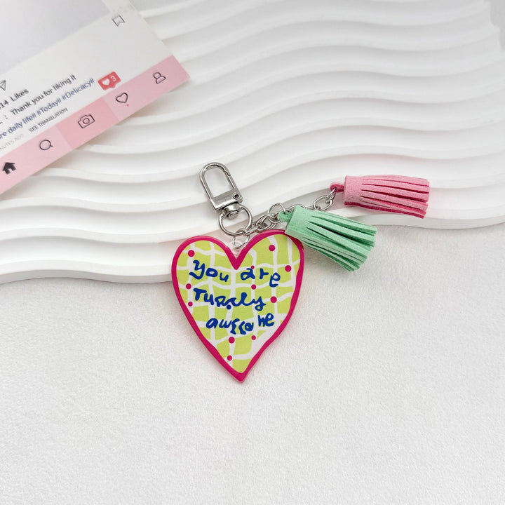 Quirky Heart Charm Keychain Stornfield