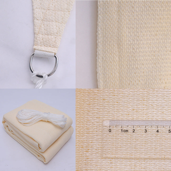 heavy-duty knitted UV protection rectangular sun shade sail with reinforced stainless steel D-ring anchors Stornfield