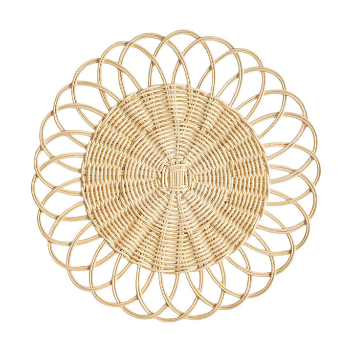 Decorative coaster made of woven rattan Stornfield