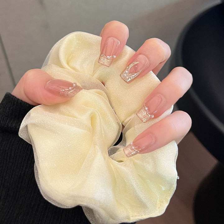 Elegant Crystal-Inspired Press-On Nail Extensions Stornfield