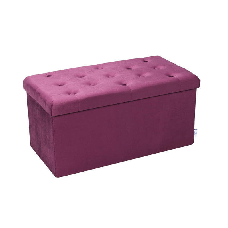 Stylish Velvet Storage Ottoman Stornfield