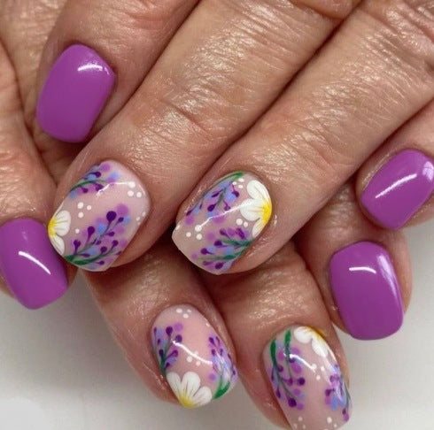 Floral Art Nail Enhancements Stornfield