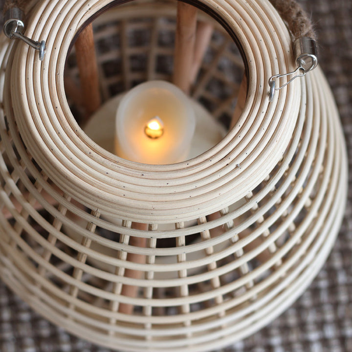Decorative Rattan Lantern with Carry Handle Stornfield