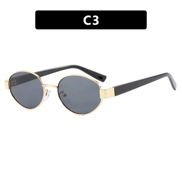 Ladies fashionable sunglasses with exclusive leopard print and elegant metal frame Stornfield