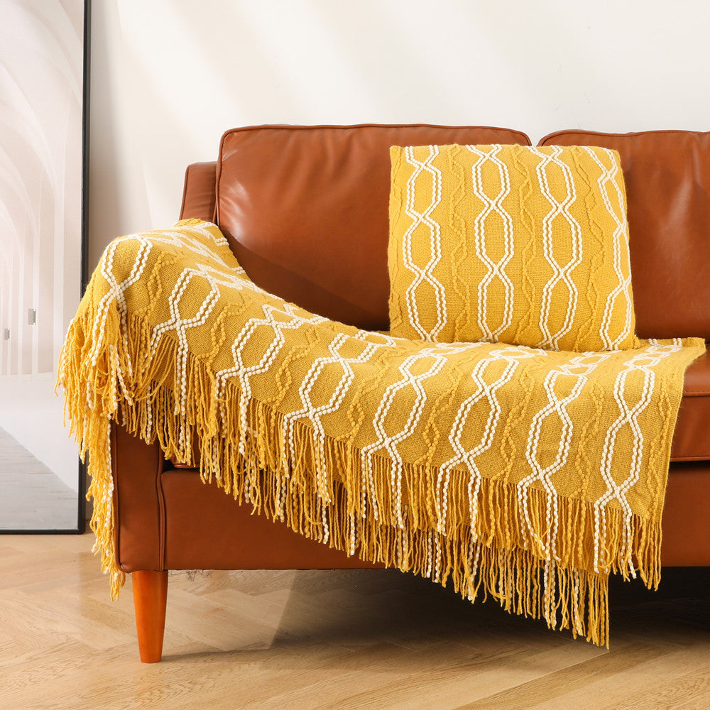 Ladies decorative and cozy woven blanket Stornfield