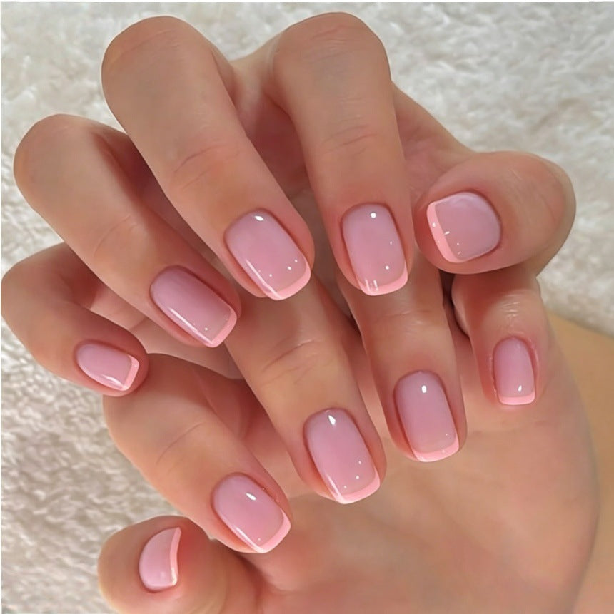 Chic French Tip Acrylic Press-On Nails Stornfield