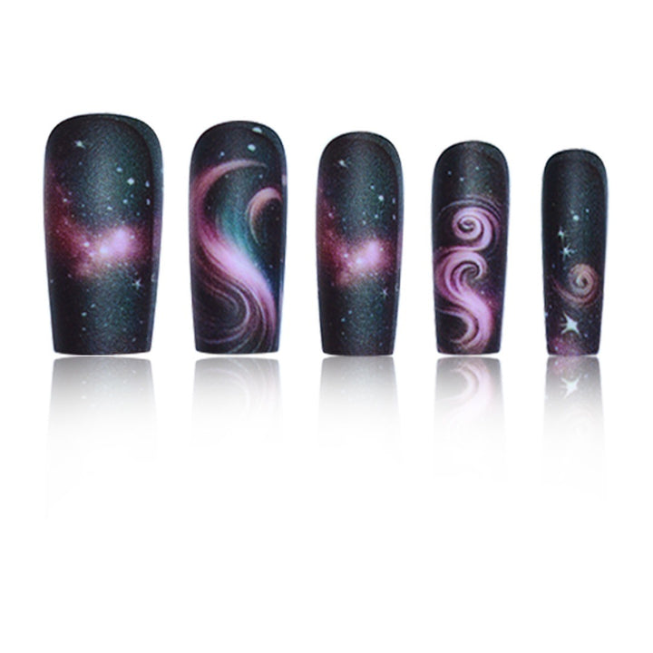 Galaxy-Themed Press-On Nail Extensions Stornfield