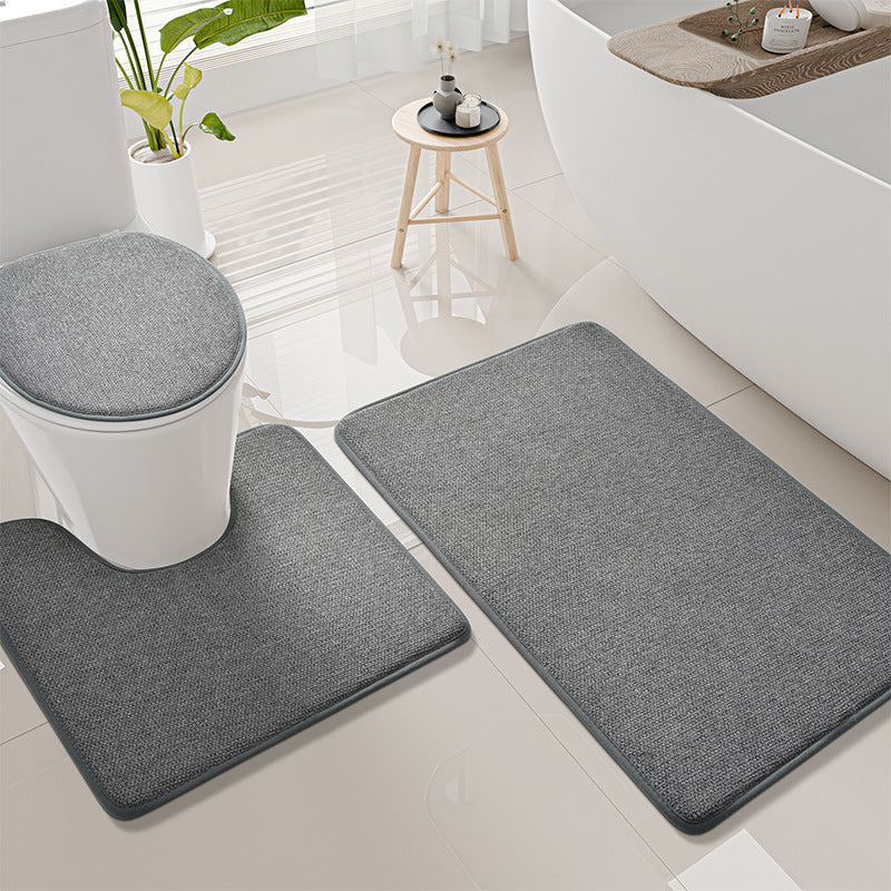 Textured Non-Slip Toilet Rug Set