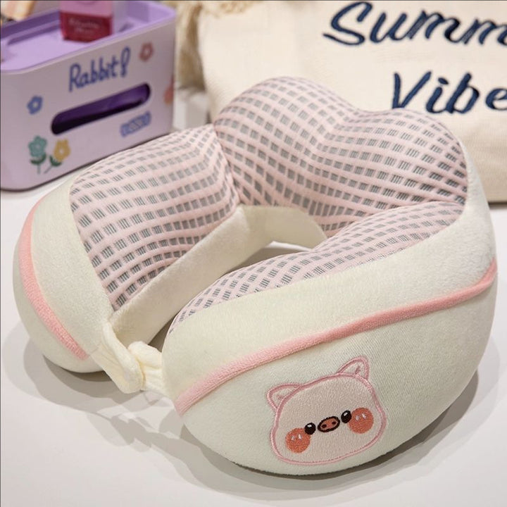 ergonomic plush neck pillow with animal motif Stornfield