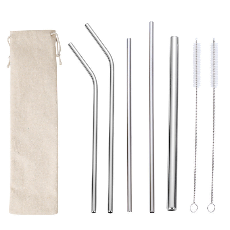 Stainless Steel Straw Set with Cleaning Brushes Stornfield