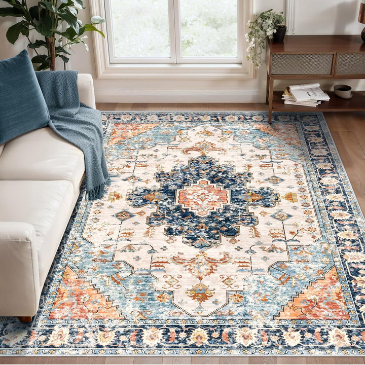 Floral Pattern Area Rug for Living Room
