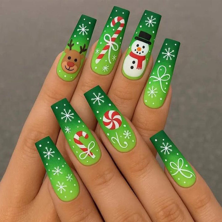 Holiday-Themed 3D Acrylic Nail Art Extensions Stornfield