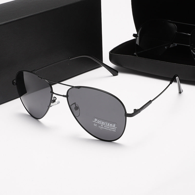 Men's polarized airplane sunglasses with ultra-light frame and UV protection Stornfield