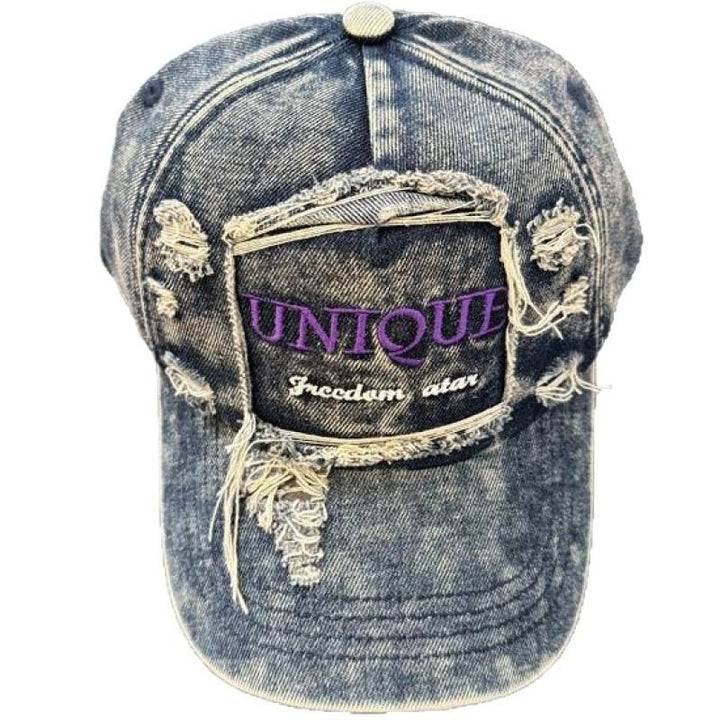 Women's Distressed Denim Baseball Cap Stornfield 1784084142