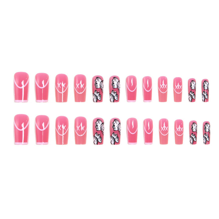 Creative nail art set with floral and graphic designs Stornfield
