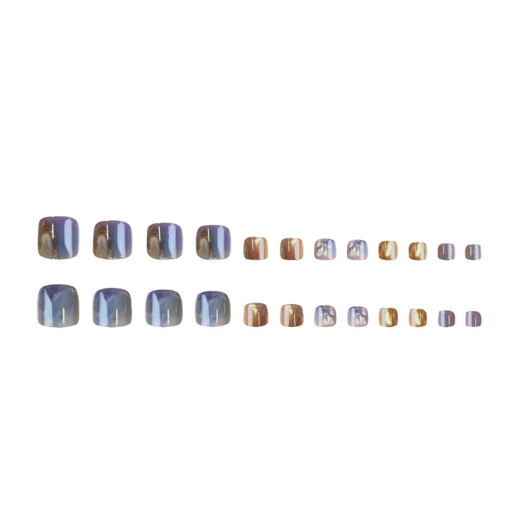 Artistic Marble Design Press-On Toe Nail Art Stornfield