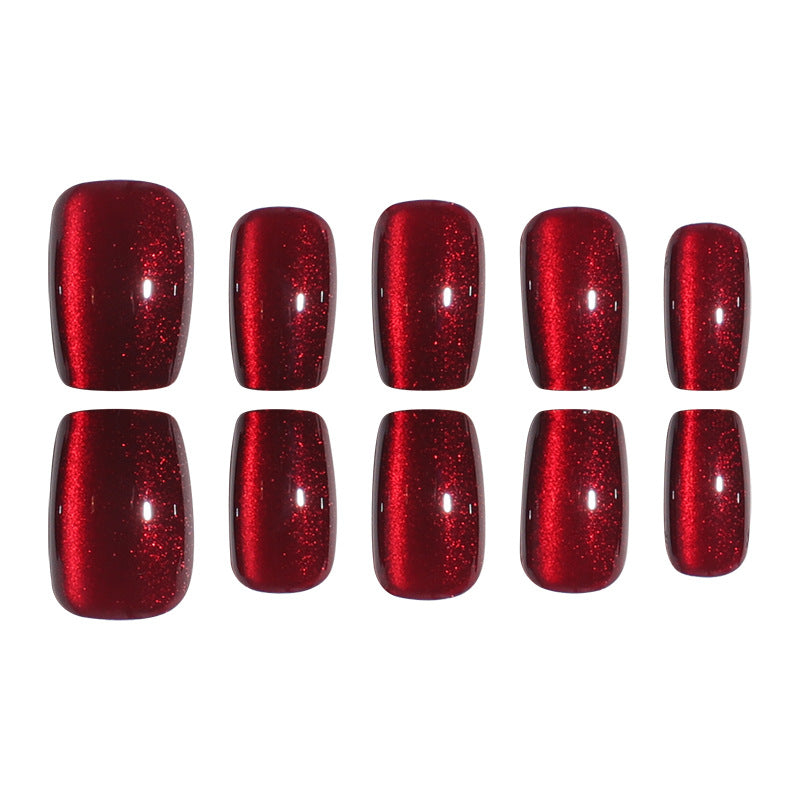 Glossy Long Square Press-On Nails Stornfield