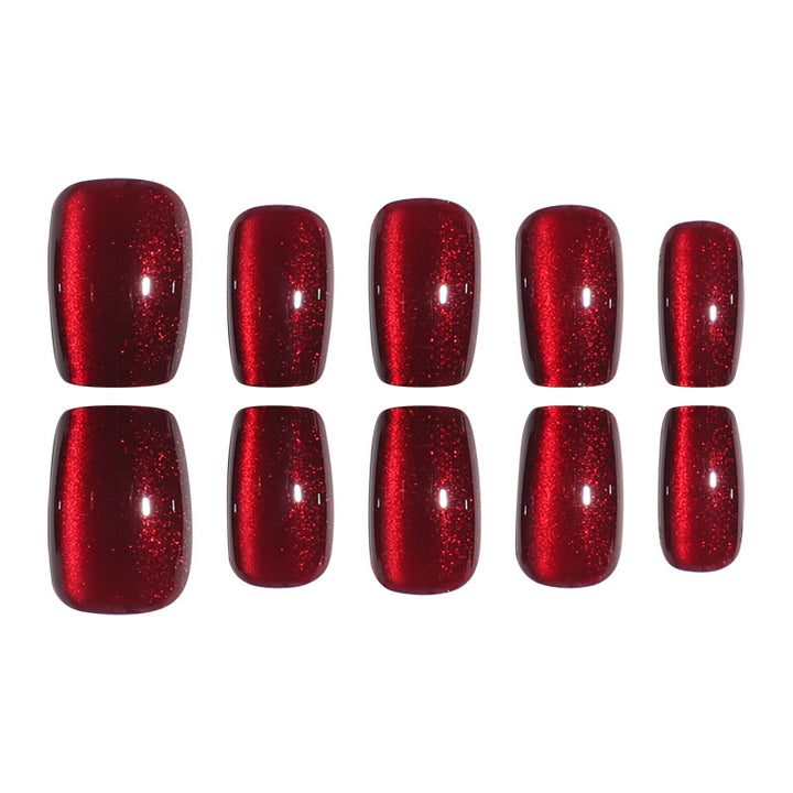 Glossy Long Square Press-On Nails Stornfield