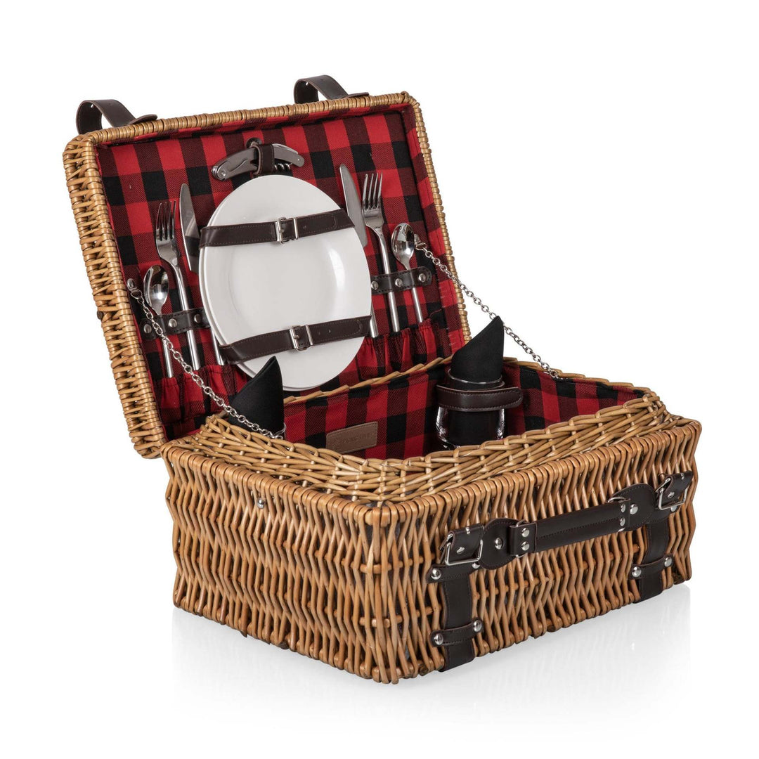 Women’s picnic basket with insulated inner compartment and high-quality dish set Stornfield