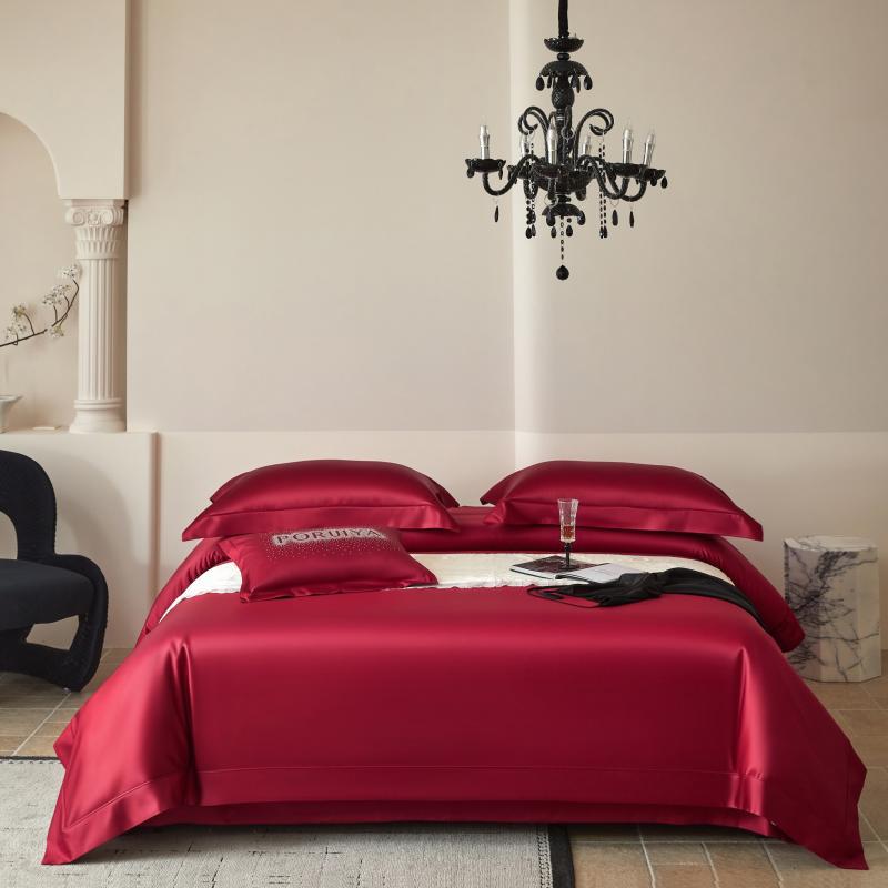Silky Satin Duvet Ensemble with Hidden Closure and Breathable Microfiber Finish