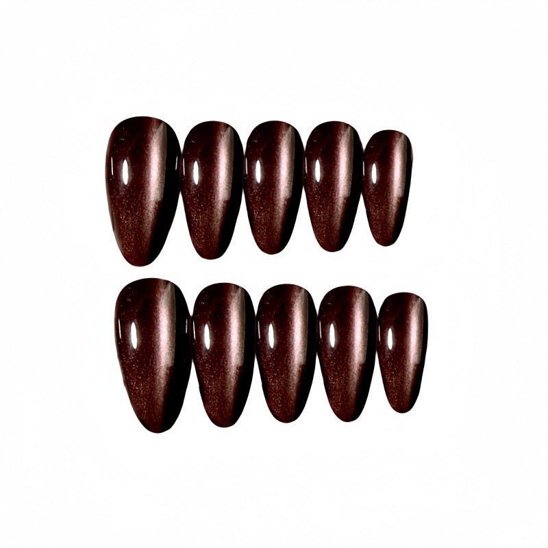 Glossy Pointed Gel Press-On Nails Stornfield