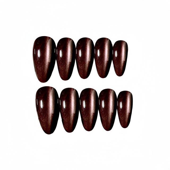 Glossy Pointed Gel Press-On Nails Stornfield