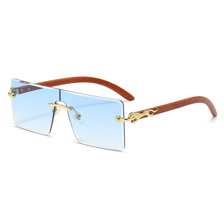Women oversized fashionable sunglasses with luxurious wood and metal elements Stornfield