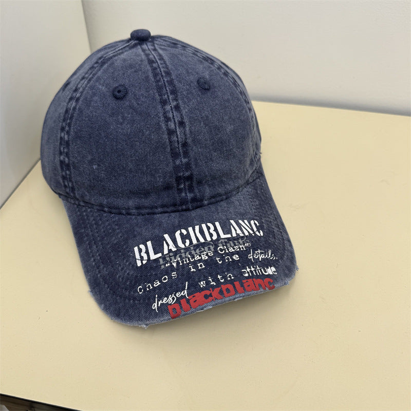Men's Distressed Graphic Denim Cap Stornfield