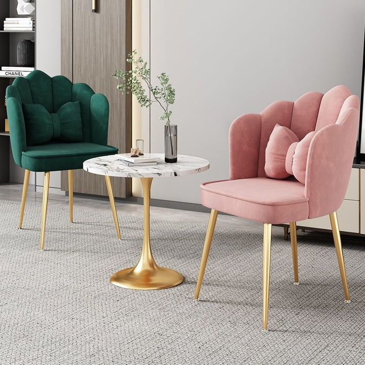 Modern Accent Chair with Gold Legs Stornfield