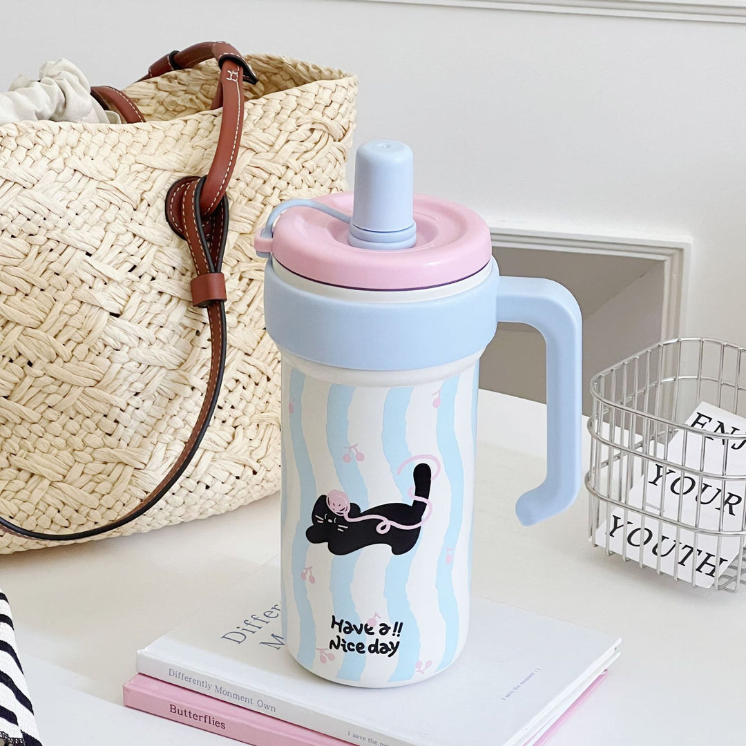 Women's drinking container with cheerful cat design Stornfield