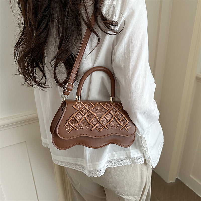 Elegant Quilted Handheld Satchel
