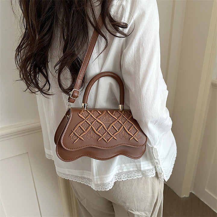 Elegant Quilted Handheld Satchel