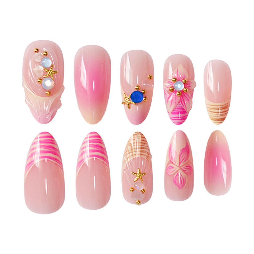 3D Floral Accented Press-On Nail Art Stornfield