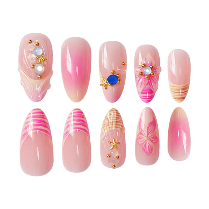 3D Floral Accented Press-On Nail Art Stornfield
