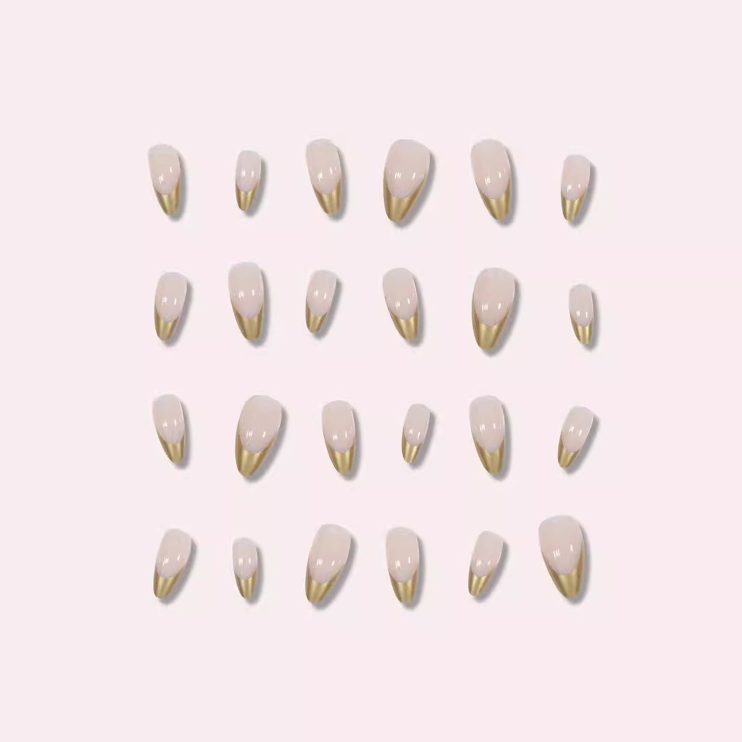 Elegant Metallic Tip Stiletto Press-On Nails Stornfield